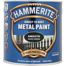 Hammerite Direct to Rust Smooth Effect Metallfarbe Grün 0.25L