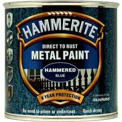 Hammerite Direct to Rust Hammered Effect Metalmaling Blå 0.25L