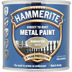 Hammerite Direct to Rust Smooth Effect Metal Paint Gold 0.25L