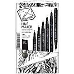 Derwent Graphik Line Maker Black 6-pack