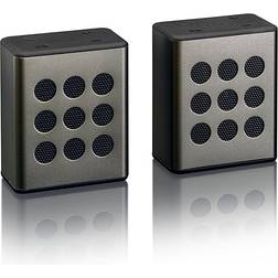 Lenco Altavoces Estéreo Bluetooth 2 Piezas BTP-200 Negras