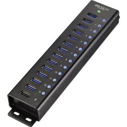 Renkforce Hub USB 3.0 RF-3897144 13 Ports + 1 Boítier En Aluminium