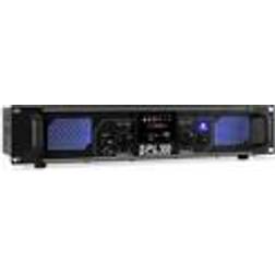 Skytec SPL300 MP3 Amplificateur Professionnel, 2X 150 Watts, SD/MP3/USB Noir