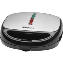 Clatronic ST/WA 3670 tostiera 800 W Nero, Acciaio inossidabile