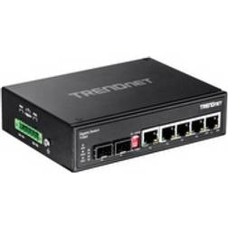 Trendnet 6-Port Hardened Industrial Gigabit DIN-Rail Switch TI-G62