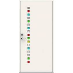 Swedoor Prisma Ytterdörr Färgat glas S 9000-N H (90x200cm)