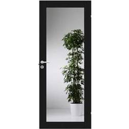 Swedoor Unique GW01L Svart Ekfanér Innerdörr Klarglas V (82.5x194cm)