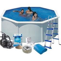 Swim & Fun Uima-allaspaketti Basic 120, pyöreä Ø350 cm valkoinen