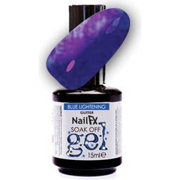 The Edge Nailfx Soak Off UV Gel Polish Blue Lightening 15ml