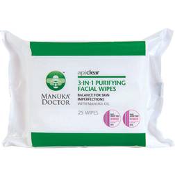 Manuka Doctor ApiClear 3 in 1 Purifying Facial Wipes 25-pack