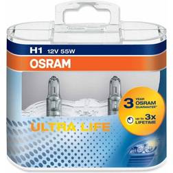 Osram H1 64150ULT Ultra Life Halogen Lamps 55W 2-pack