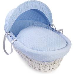 Clair De Lune Dimple Wicker Moses Basket 20.5x33.1"