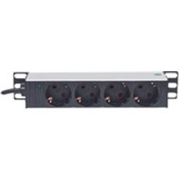 Intellinet 714020, Basico, 1U, Tipo F (Schuko) Orizzontale Verticale, Grigio, 10 90%