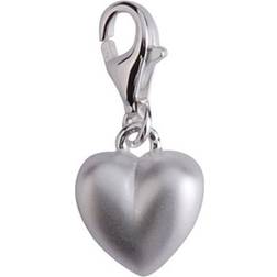 Da Capo Heart Matt Charm - Silver