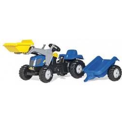 Rolly Toys Kid New Holland TVT 190 med Frontlæsse og Trailer