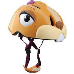 Crazy Safety Casco da Bici per Bambini Scoiattolo Marrone EN 1078 arancione chiaro