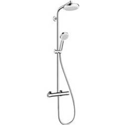 Hansgrohe Crometta 100 160 Showerpipe 1jet (27264400) Hvid, Krom