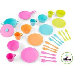 Kidkraft Batterie de cuisine 27 pièces, couleurs pastel