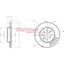 Metzger Discos De Freno Honda Civic 6 25 Hatchback 200 Hatchback