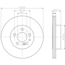 Textar Disco Freno 92056800 300 22 05/07 112 Ventilazione Interna