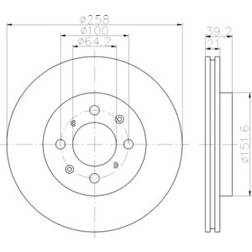 Textar Disque De Frein 21 mm 04/08 100 mm Ventilé De L'Intérieur