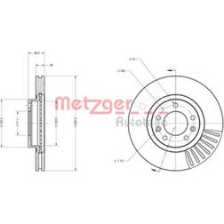 Metzger 6110230 Disco De Freno Peugeot 407 SW 407 Berlina 508