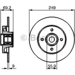 Bosch Disque De Frein 0 986 479 275 207 SW 208 I 3/5 Portes