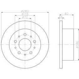 HELLA PAGID 8DD 355 108-961 Disco De Freno 280 16 05/10 118 Macizo