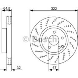 Bosch Disco Freno 0 986 479 408 BD1302 00042111112 4213012 A0004211112