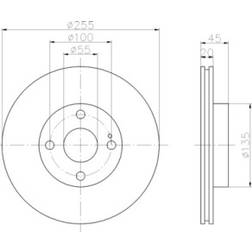 HELLA PAGID 8DD 355 106-491 Dischi Freno MAZDA MX-5 2, MX-5 I, Familia 5