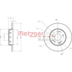 Metzger Disco De Freno W124 Sedán W124 Sedán