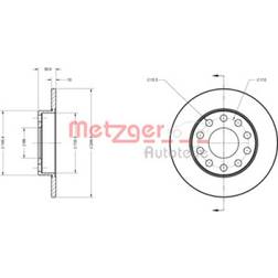 Metzger Disco Freno 6110097 Assale Posteriore 245 10 5 112 Pieno Verniciato