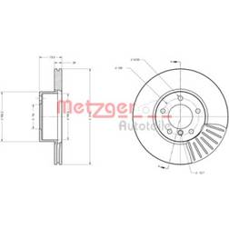 Metzger 6110395 Dischi BMW: 1 Hatchback, 3 Touring, 3 Coupe