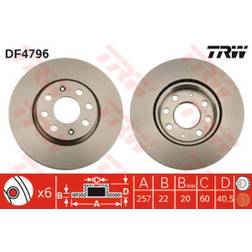 TRW Discos De Freno Df4796