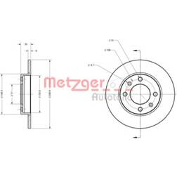 Metzger 6110094 Assale Posteriore 247 9 4 108 Citroën C2 Hatchback