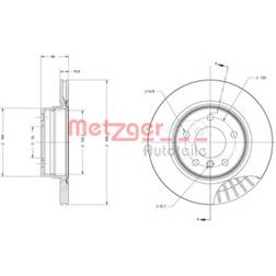 Metzger Discos Eje Trasero 300 19,9 mm 5 120 mm Ventilación Interna Barnizado