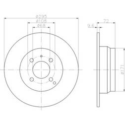 HELLA PAGID 8DD 355 102-911 Disco De Freno Volvo 850 Familiar 9.6 mm 04/06 108 Macizo