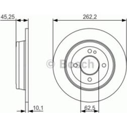 Bosch Disque De Frein 0 986 479 A44 1 Piece