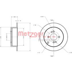 Metzger Disque De Frein Hyundai i20 I 3/5 Portes 10 mm 4 100 mm Ponçage Croisé 6110343