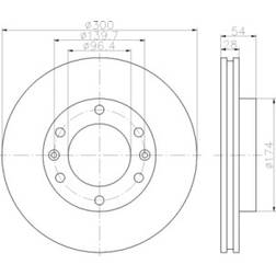 HELLA PAGID 8DD 355 114-341 Disco Freno 300-28 06/08 139,7 Ventilazione Interna