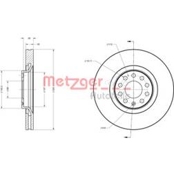 Metzger 6110134 Dischi A4 B7 Avant A4 B6 Avant SEAT Exeo ST Exeo Sedan