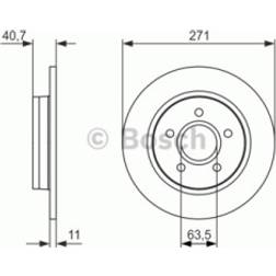 Bosch Disco Freno 0 986 479 763 271 11 5 108 Pieno Oleato Ford Focus 3 Turnier Focus 3 Van / Station Wagon