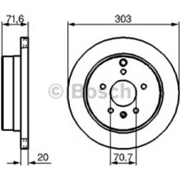 Bosch 0 986 479 268 Disco de Freno Aceitado Altamente