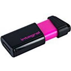 Integral Pulse 8GB USB 2.0 Tipo-A Nero, Rosa unità flash USB