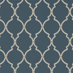 Sanderson Empire Trellis - Indigo/Linen (216338)