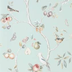 Sanderson Tapete Fruit Aviary von Duck Egg/ Multi bleu/bleu clair