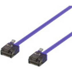 Deltaco Flat U/UTP Cat6a RJ45 - RJ45 2m