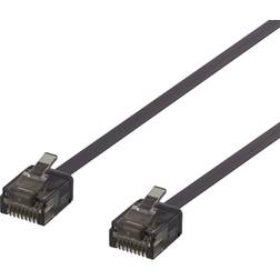 Deltaco Flat U/UTP Cat6a RJ45 - RJ45 0.5m