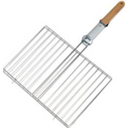 Campingaz 205689 Grille Pour Barbecue Rectangulaire Double Manche En Bois 35 x 25 cm