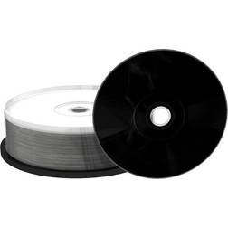 MediaRange 25 x CD-R 700 Mo (80 min) 52x noir surface imprimable par jet d'encre, noyau intérieur imprimable spindle